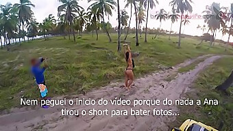 Brazilští Milenci Si Užívají Intimní Okamžik Při Západu Slunce S Nádechem Exhibicionismu