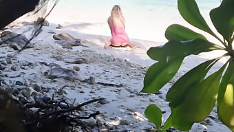 Young Blonde Couple'S Outdoor Sex Adventure At The Beach