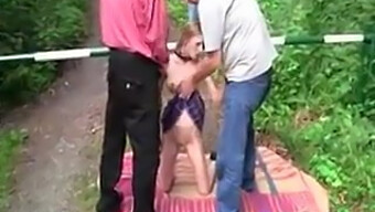 Blonde Amateur Gets Tied Up Outdoors