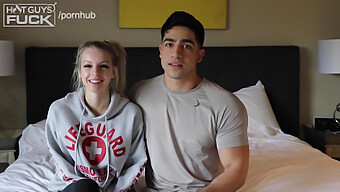 A Latino College Football Player Has Sex With A Petite Inked Blonde Who Vapes In His Dorm.