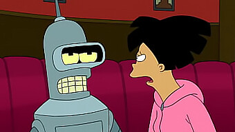 Amy Bersaing Dengan Bender Dalam Filem Dewasa Yang Panas, Mengingatkan Futurama.