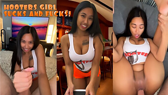 La Cowgirl Amatoriale Filippina Cavalca Il Grosso Cazzo Della Cameriera Hooters