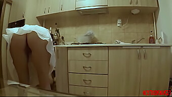 Secretly Watching A Seductive Teen In The Kitchen