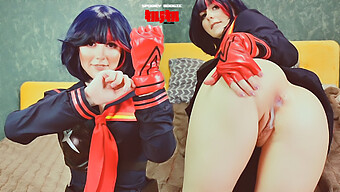 Ryuko Matoi在角色扮演中与波兰老师的激烈肛交遭遇