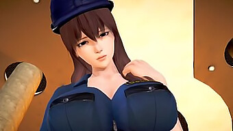 Geile Polizistin Wird Mit Ihrer Weiblichen Partnerin In Einem 3d-Hentai-Spiel Intim