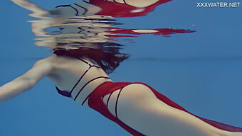 Marfa'S Sensual Poolside Adventure: Russian Beauty Diving In The Nude