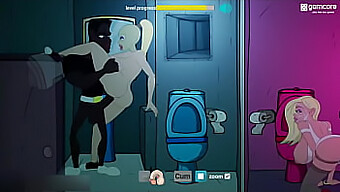 Cartoon Porn Featuring Anal Sex With A Prostitute In A Club Bathroom